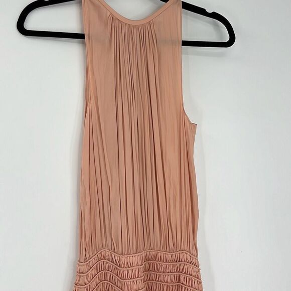 Ramy Brook Audrey Nude Pink Flowy Sleeveless Midi Dress XS - Picture 3 of 11
